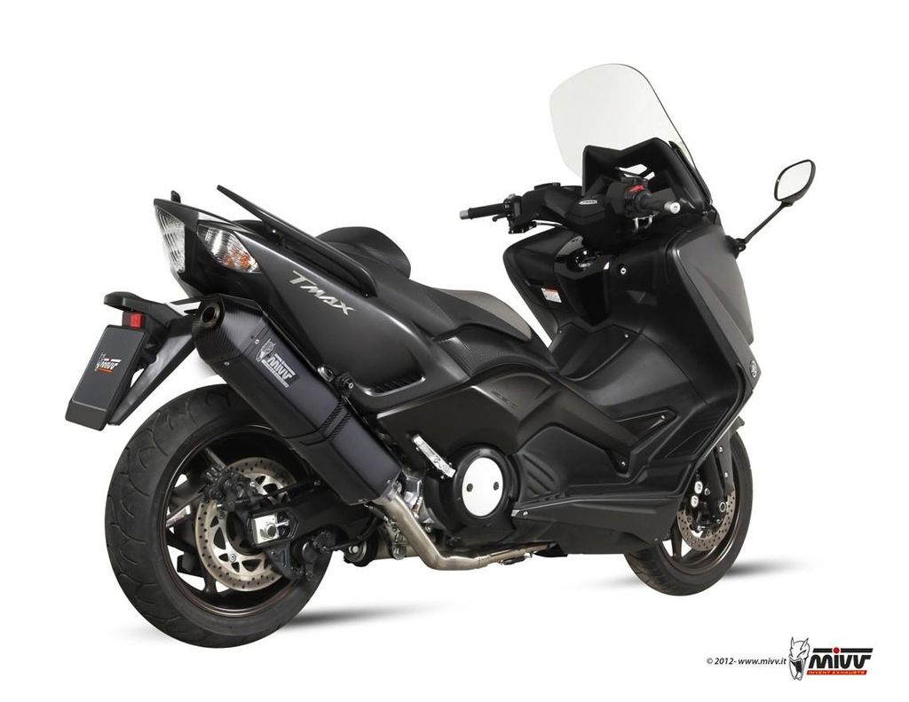 MIVV Speed Edge Vollschwarzes Auspuff für YAMAHA T-Max 530