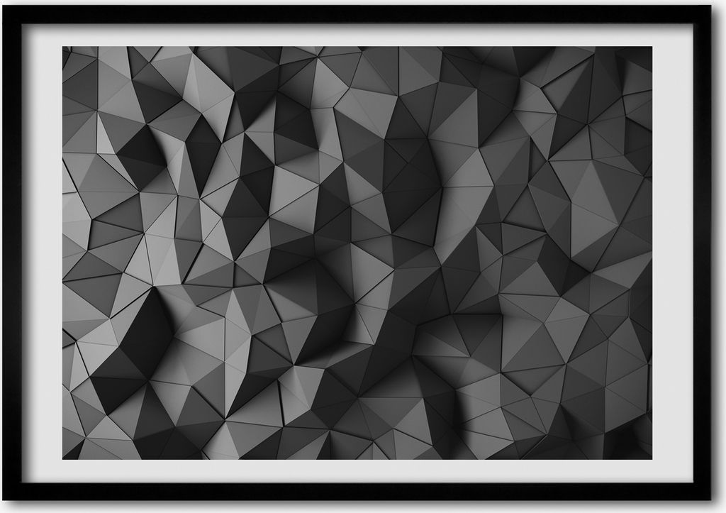 Bild - Bilder - Bilderrahmen - 70 cm x 50 cm - MDF-Rahmen, Wandkunst Abstract 3D