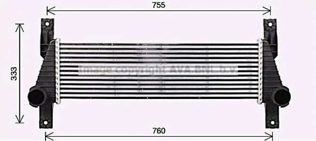 Intercooler AVA FD4655 pour Ranger - Refroidisseur Turbo OE 1721847