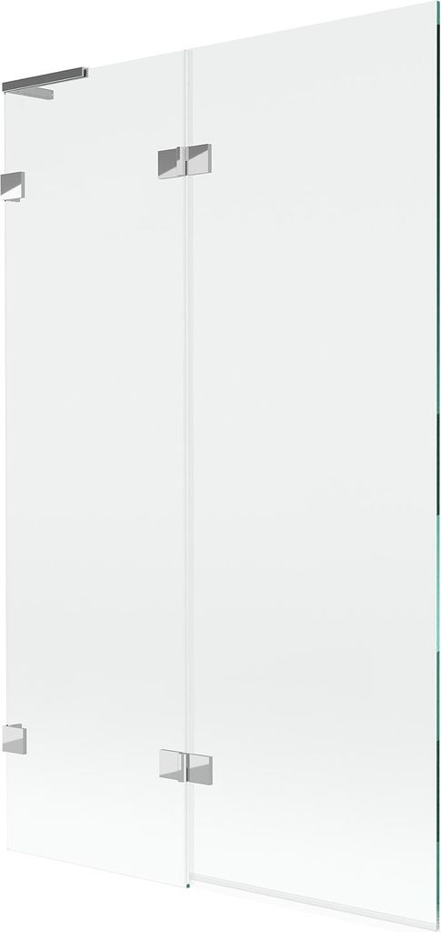 Mexen Lunar L Badewannenwand 2-teilig links 110 x 150 cm, transparent, Chrom - 897L-110-100-01-00-L
