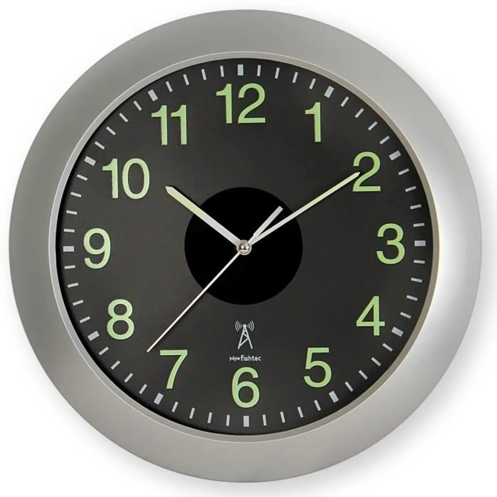 Horloge murale radiocommandée solaire avec cadran de 30 cm et chiffres