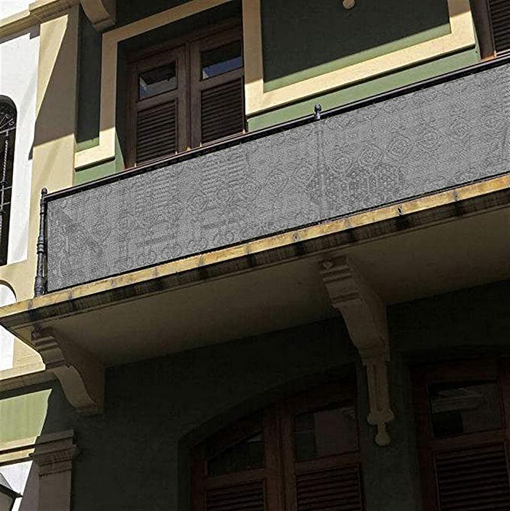 Outdoor UV-Schutz Sonnenschutznetz – Schattenspendendes Sonnensegel für Auto Garten Terrasse Balkon, Farbe: Grau, Größe: 90x600cm