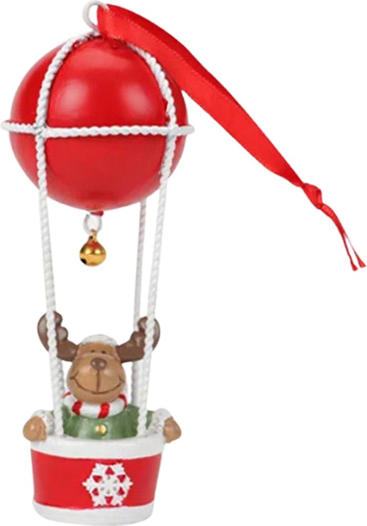 Weihnachtsmann Hirsch Heißluftballon Ornament Eisen Weihnachtsmann Heißluftballon Dekoration Handbemalt Weihnachtsbaum Dekor