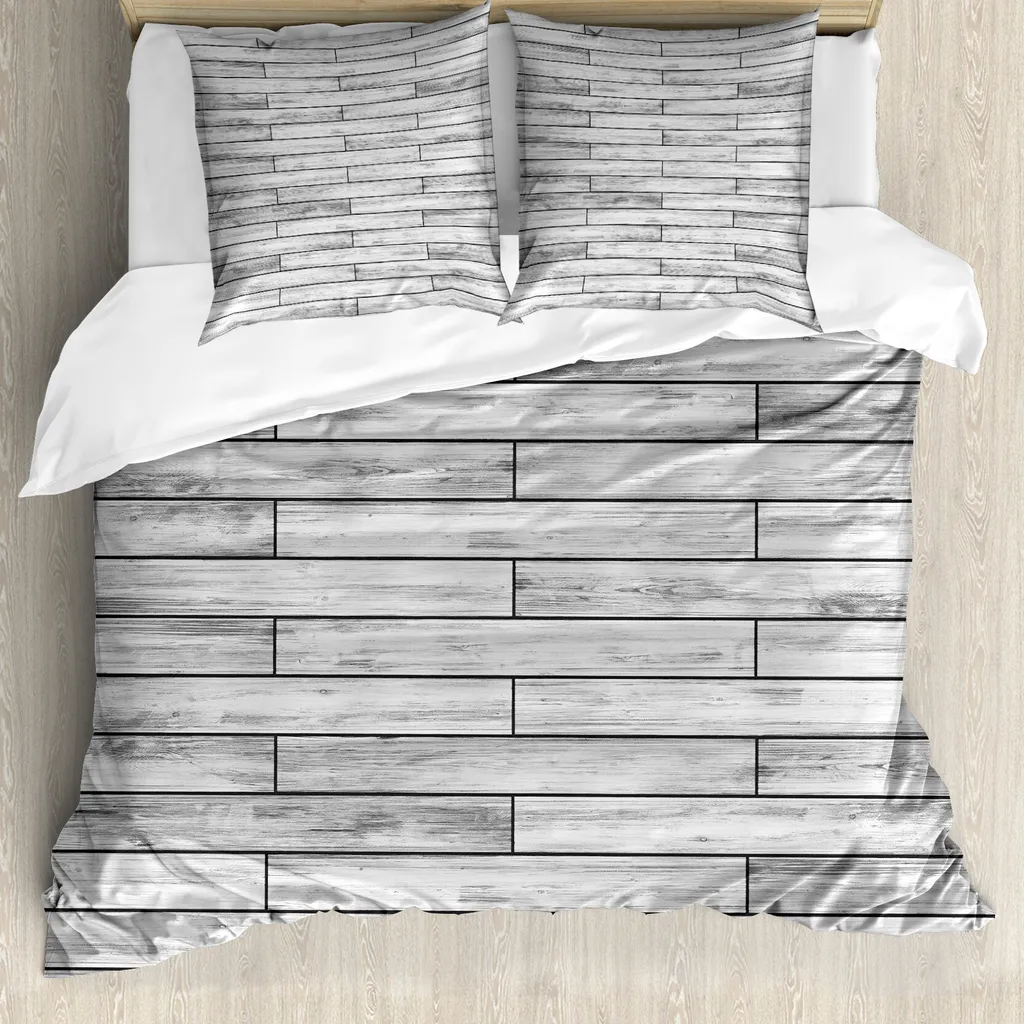 Copripiumino ABAKUHAUS 200x200 Grigio Tortora Effetto Legno Retrò