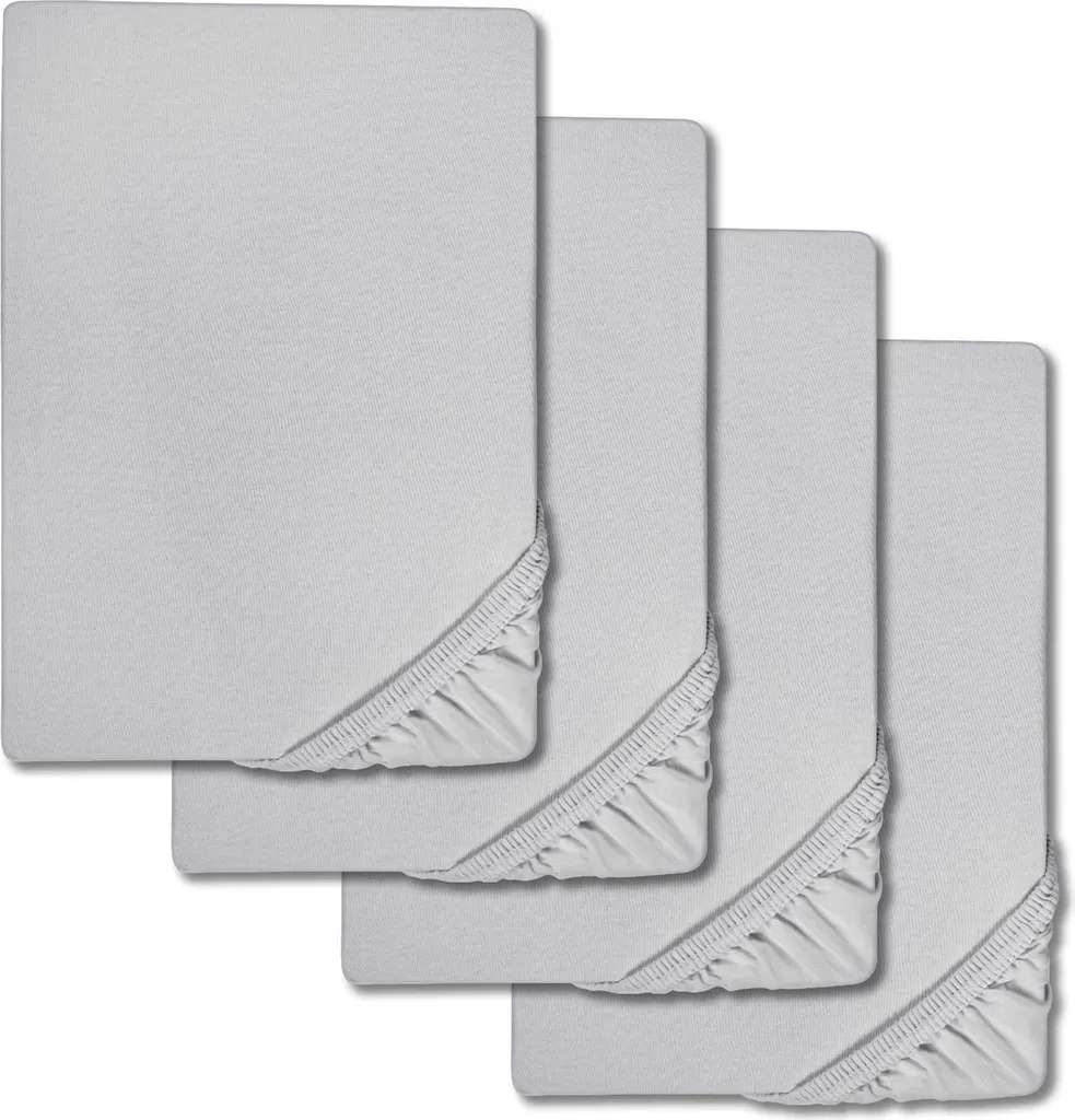 Set 4 Lenzuola Grigio Argento Microfibra Interlock | Morbidezza Top - 1