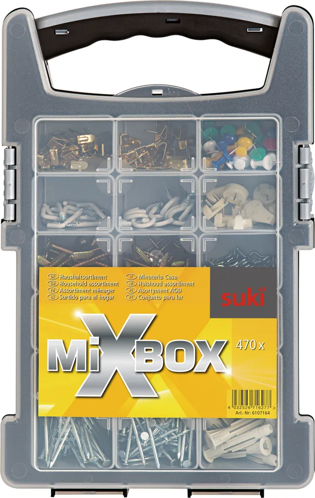 Suki 6107164 Mixbox Ménage 470 pièces - Kit quincaillerie polyvalent