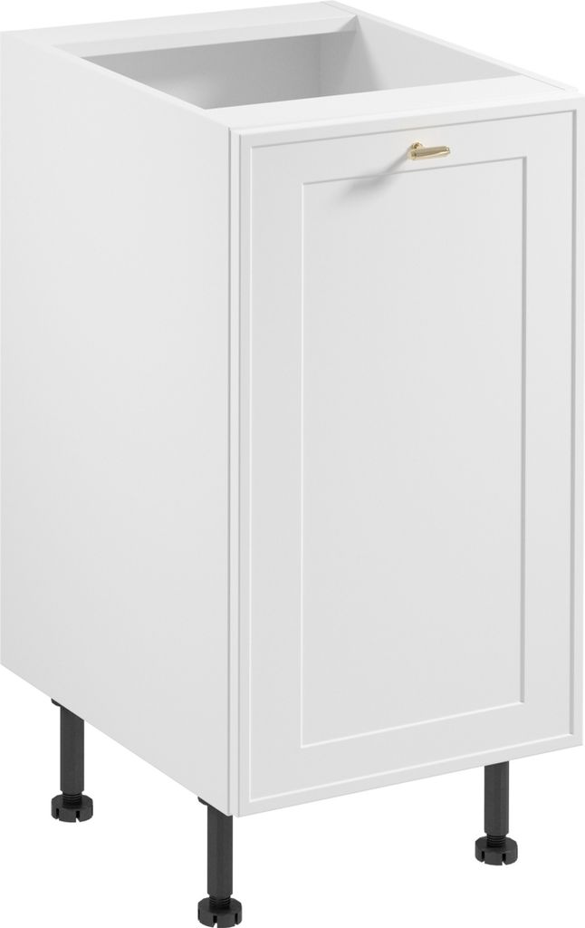 Küchenunterschrank 45 cm ohne Arbeitsplatte Küchenschrank Küchenmöbel, Sorento D45 Weiß