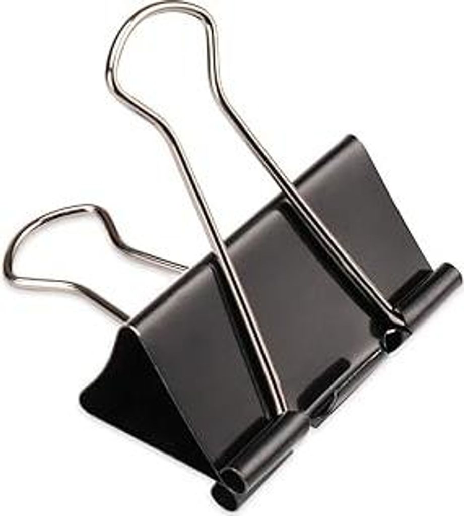 H&S Foldback Klammern Metall - Groß 51mm Schwarz 10x Klammer – Stahlklammern für Büro & Schule – Maul Büroklammern – Halteklammern Clips ...