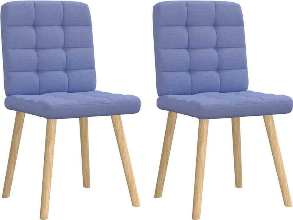 Esszimmerstühle 2 Stk. Jeansblau Stoff
