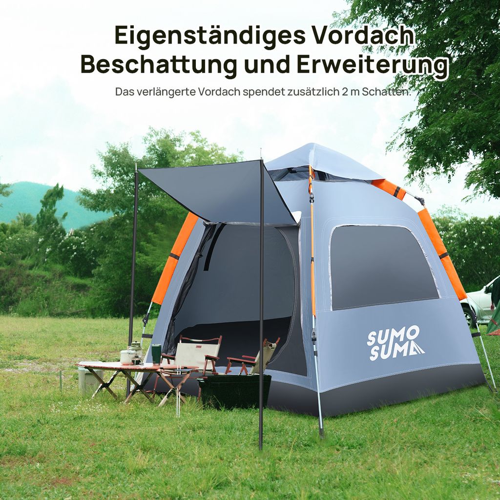 Sumosuma Campingzelt wasserdicht für 4 Personen, Produktbild 5