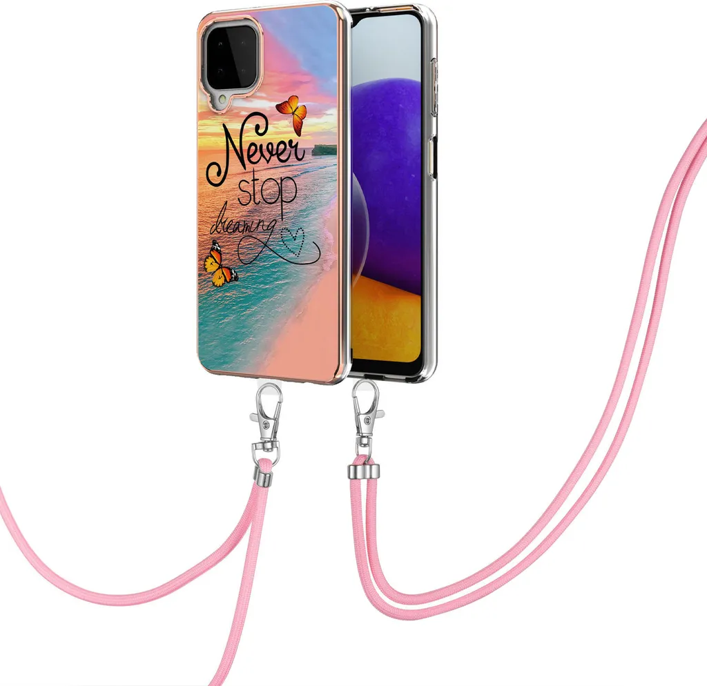 Custodia Samsung A22 4G TPU Oro Fantasia - Cover con Cinturino