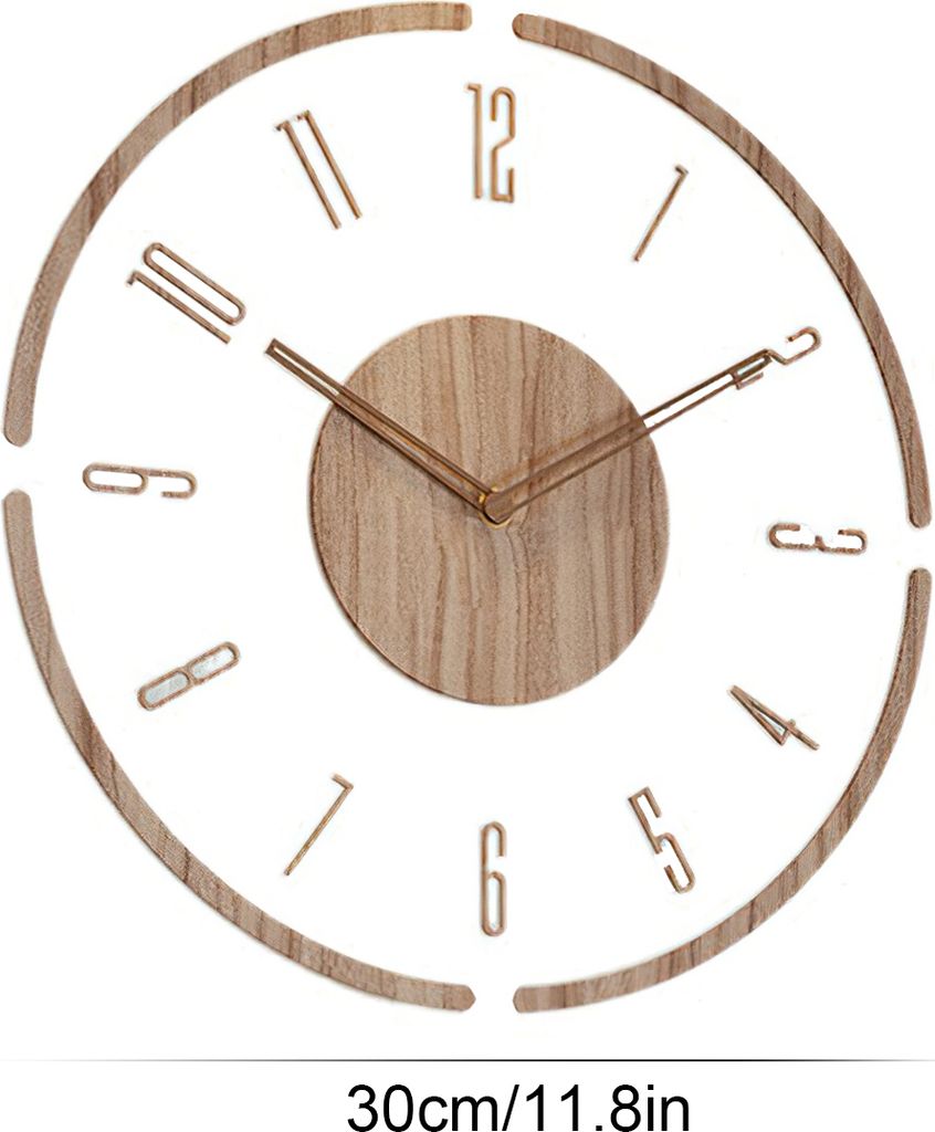 Wanduhr Wanduhr mit Holzgehäuse für Produktbild 2