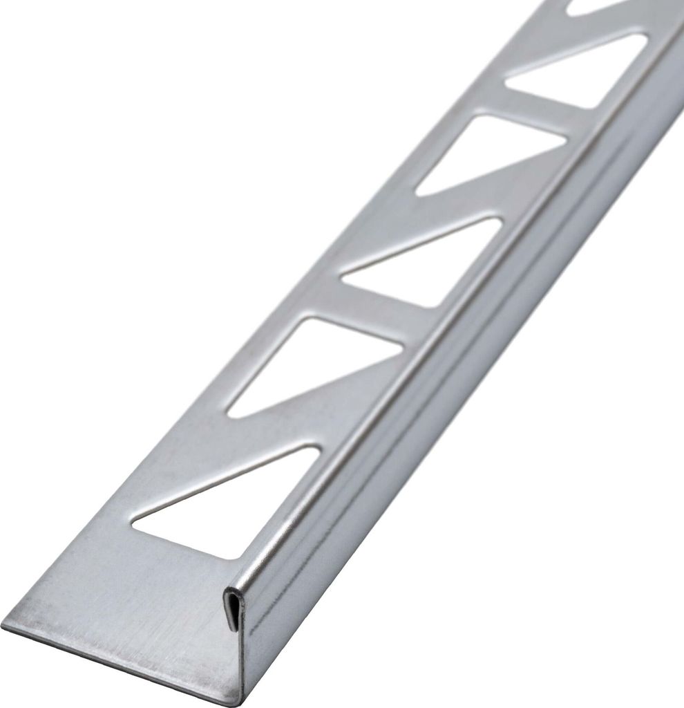 Dalsys Fliesenschiene Fliesenprofil Edelstahl L-Profil Poliert 2m x 8mm, Fliesenprofil