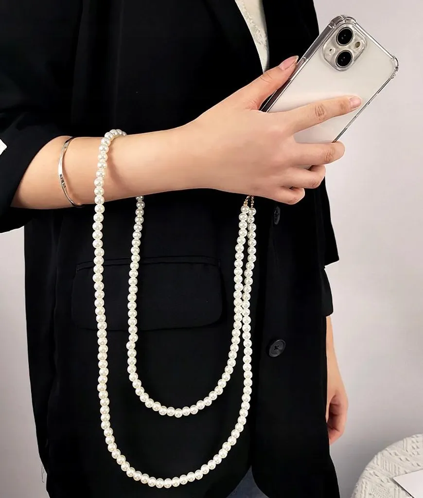 2 pezzi Cordino per Cellulare con Perline, Laccio da Polso Boho per