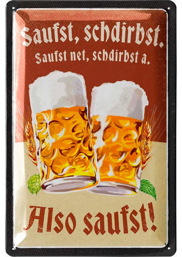 LANOLU Blechschilder retro Bier Bar Deko, Metallschilder Produktbild 