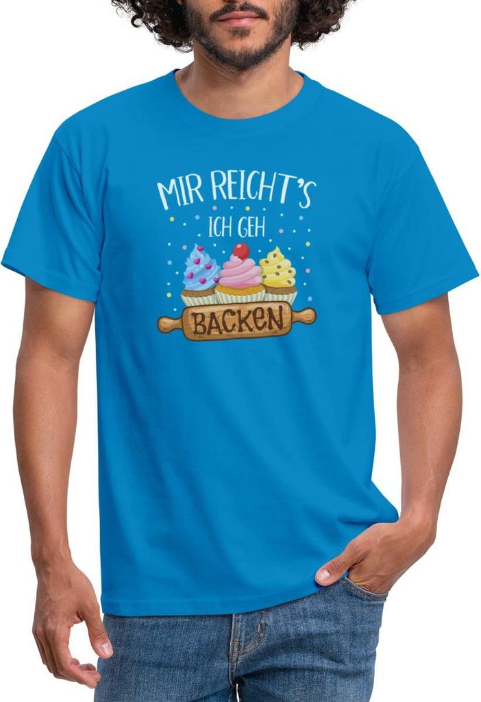 Spreadshirt Bäcker Mir Reichts Ich Geh Backen Lustig Männer T-Shirt, L, Royalblau