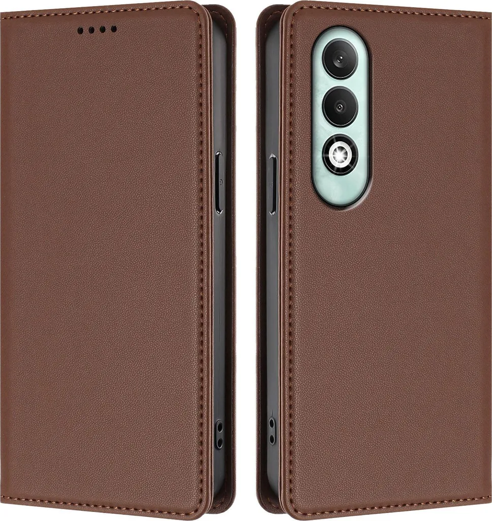 Custodia Viaggio Oppo K12X 5G - Portafoglio Marrone con Supporto