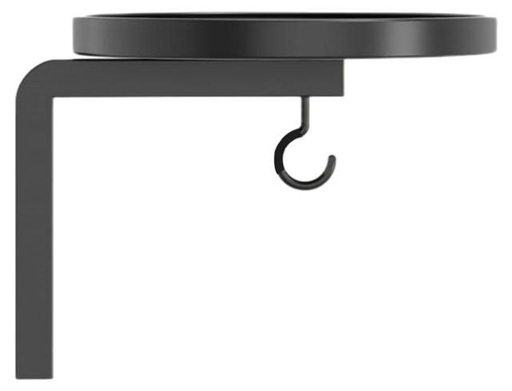 2 Stück Wand-Pflanzenständer Metall mit Haken, ideal für Küche, Badezimmer & Indoor Pflanzenpräsentation, Schwarz