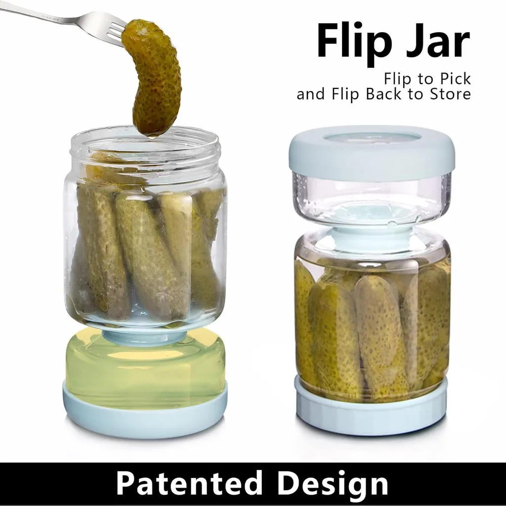 Vaso per Conserve Professionale Verde Oliva 1L - Flip & Serve - 4