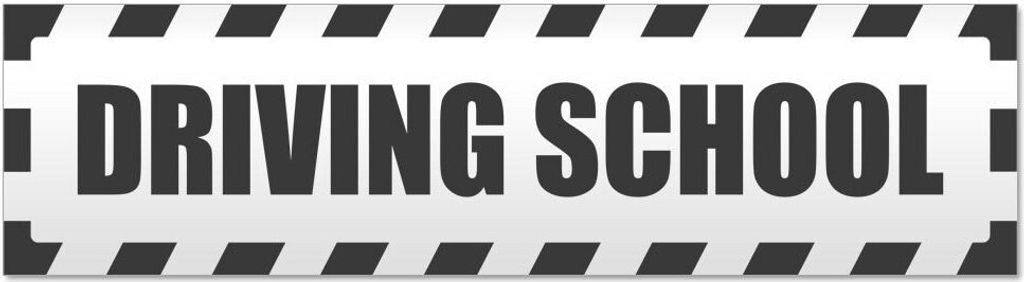 Kiwistar - Autoaufkleber - Dunkelgrau - 30 x 8 cm - Driving School gestreift - Hinweis Aufkleber Sticker für Auto, Kfz, Fahrrad, PKW, LKW