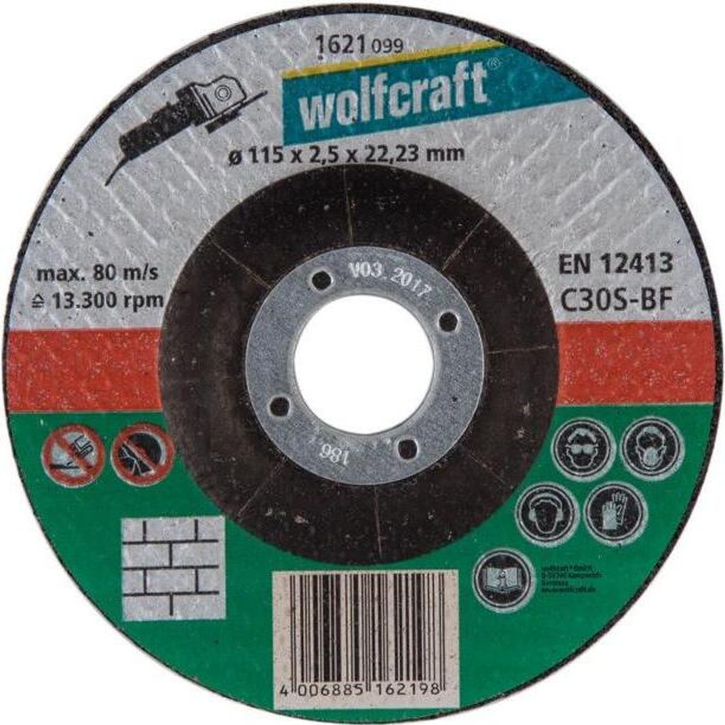 wolfcraft 1 Trennscheibe St. gek. ø115x2,5x22,2mm