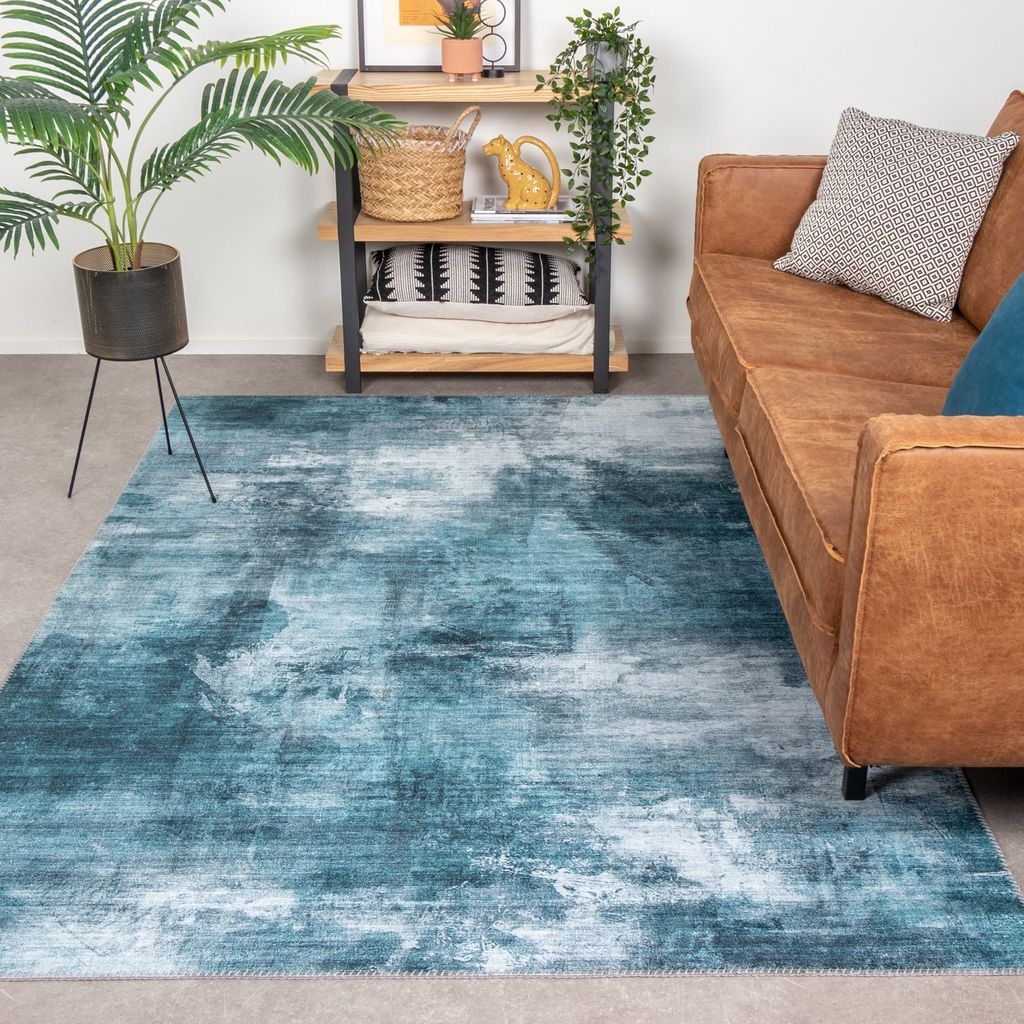 Volero - Moderner Teppich - Strong Türkis - 160x230 cm - Wohnzimmer, Esszimmer, Schlafzimmer - Industrielle, Modern
