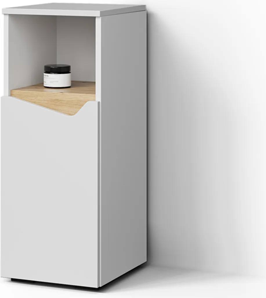 Organizzatore Bagno Livinity Timavo 30 x 74,5 cm Rovere e Bianco