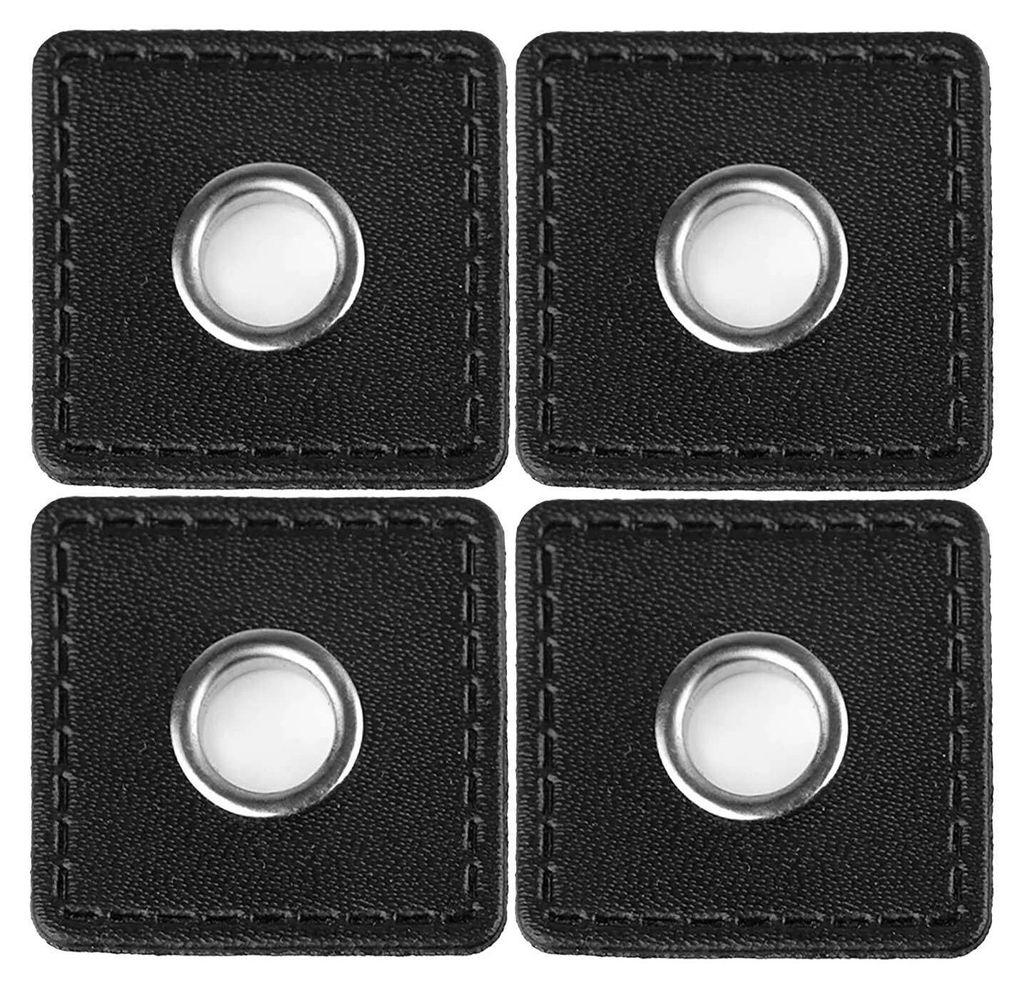 4 Metall-Ösen Ösen-Patch auf Kunstleder 35x35mm Hoodies Produktbild 