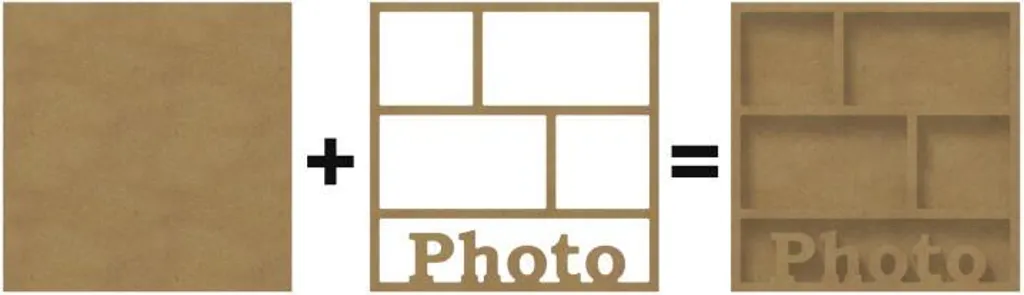 Cadre Carré 30x30 en Bois MDF pour Loisirs Créatifs et Photos DIY