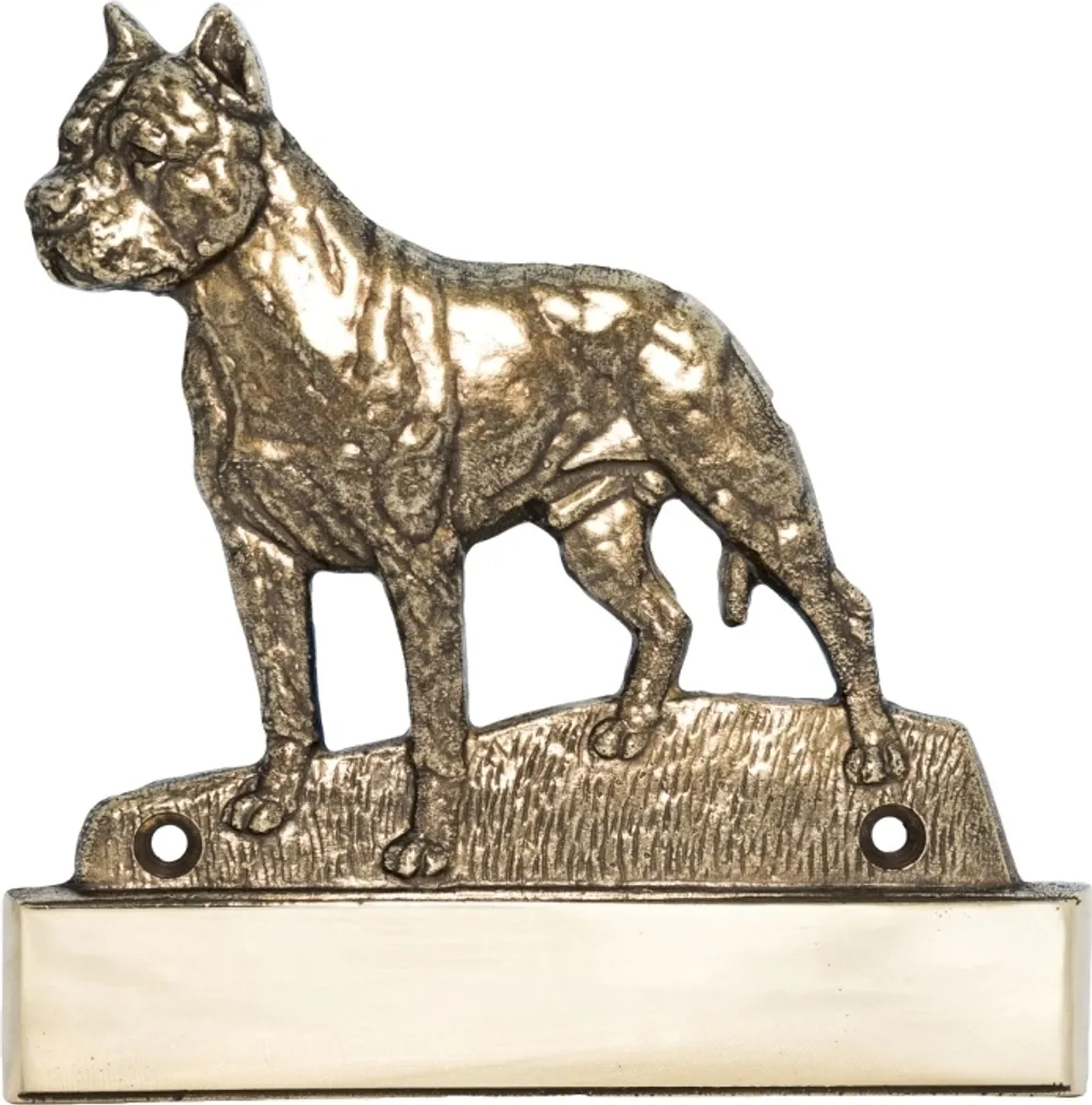 Targa American Staffordshire Terrier Ottone Massiccio | Art-Dog Custom