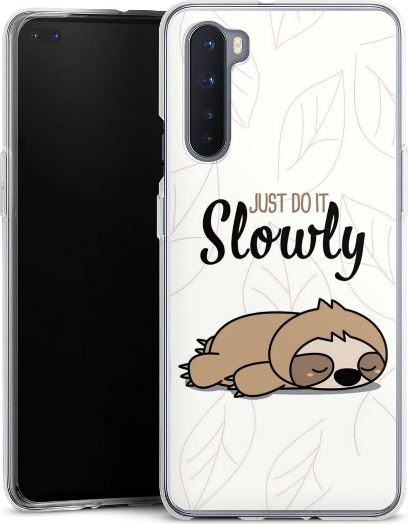 DeinDesign Handyhülle für OnePlus Nord Silikon Hülle Case Smartphone Schutzhülle Faultier Tiere lazy sunday