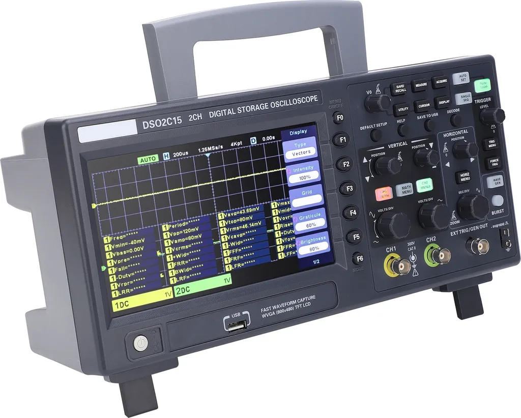 Oscilloscope numérique pour diagnostic électronique 150MHz 2CH 1GSa/s