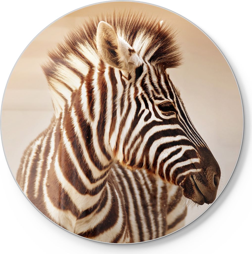 DEQORI Schneidebrett Glas Ø 30 cm 'Streifenblick' Schneideplatte Servierplatte groß