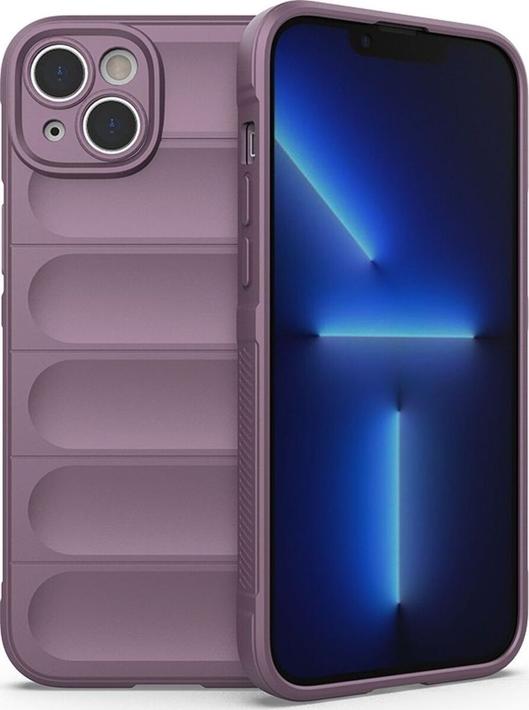 Mobigear Bumpy iPhone 14 Plus Hülle Flexibles TPU Backcover - Lila