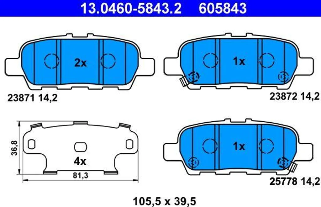 Plaquettes de frein pour Nissan NV200 et X-Trail - Idéal usage intensif