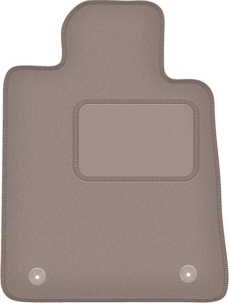 Fahrerfußmatte Velours beige passend für Renault Safrane (1992-2000, Liftback) – mit Befestigungen – passgenau