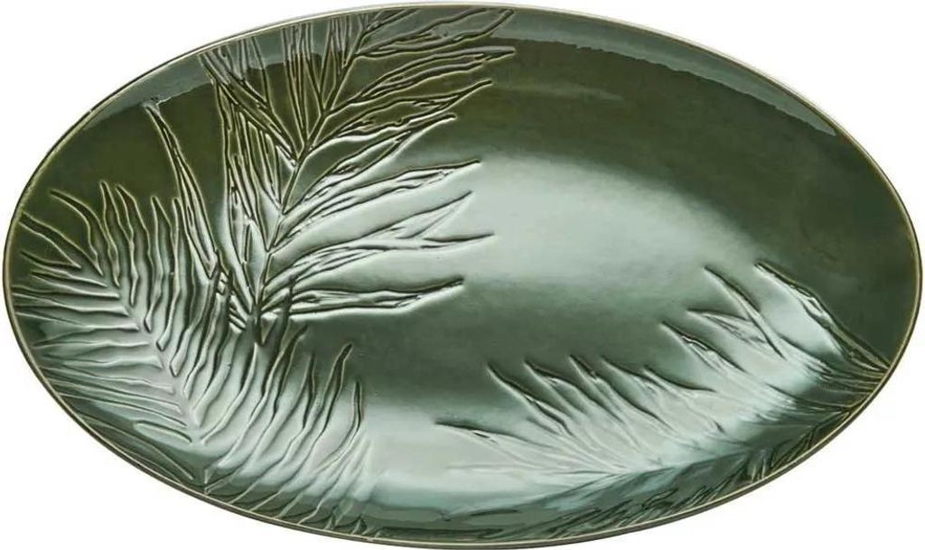 Mikasa Jardin Steingut Oval Servierplatte, 36cm, Geschenkkarton