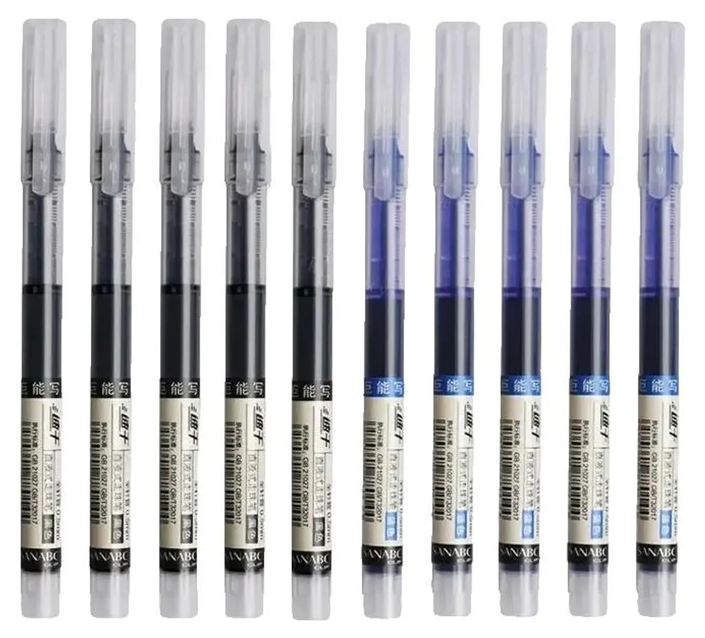 Stylo gel écriture douce et séchage instantané - Pack 10 unités bicolore