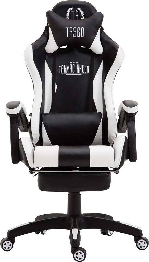 In And OutdoorMatch Bürostuhl Bryn – Fußstütze – Kunstleder – Hochwertige Polsterung – Bequemer Bürostuhl – Exklusive Optik