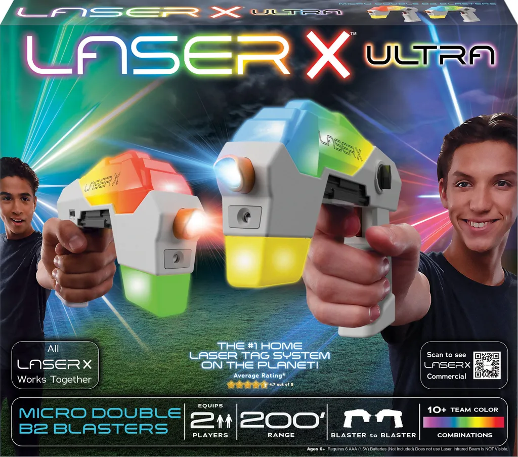 Pistolets Laser X Ultra Micro B2 - Portée 30m et Capteurs de Cibles