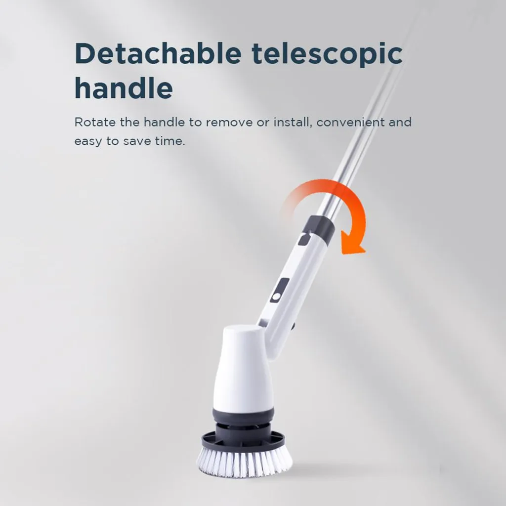 Brosse à épousseter électrique avec manche rétractable 137cm sans fil - 7