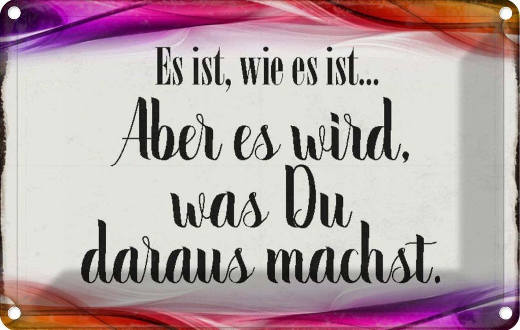 vianmo Blechschild 20x30 cm Es ist Zitat wie aber wird Dekoration Spruch