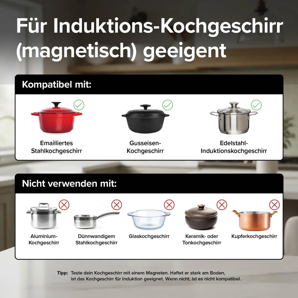 Levivo Table de cuisson à induction 60 cm 4 plaques avec fonction Bridge