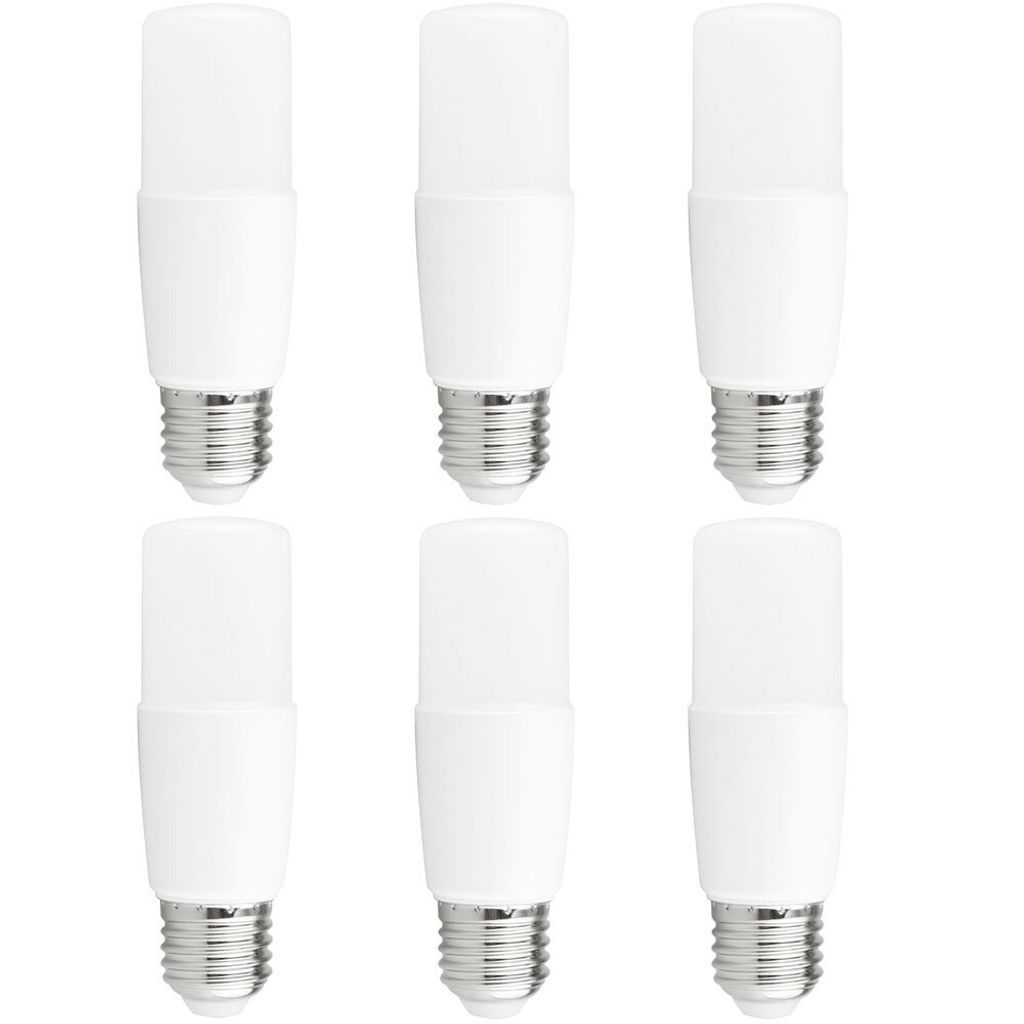 6 x LED Leuchtmittel Röhre Stick T37 10W 75W E27 matt 1100lm kaltweiß 6500K Tageslicht
