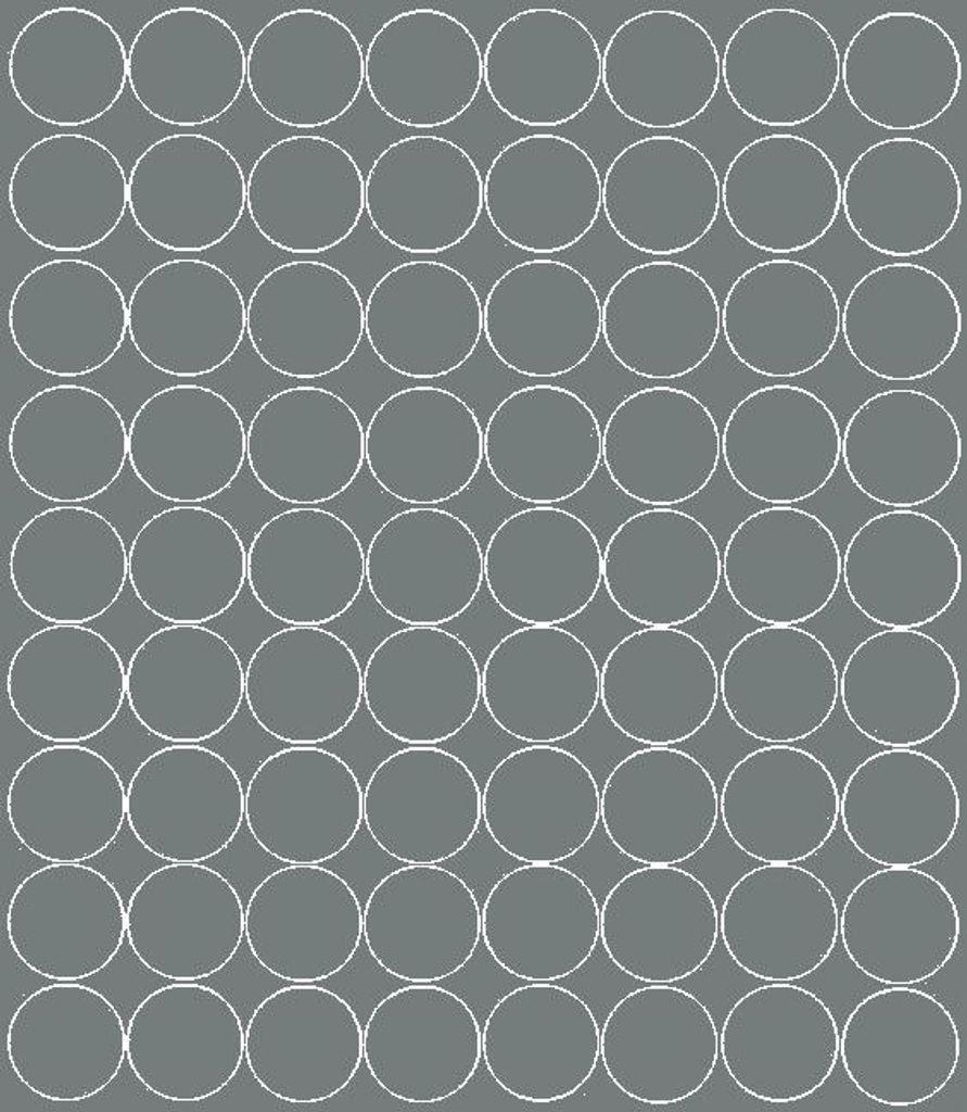 Runde Aufkleber, 5 cm Durchmesser, 72 Stück, grau glänzend