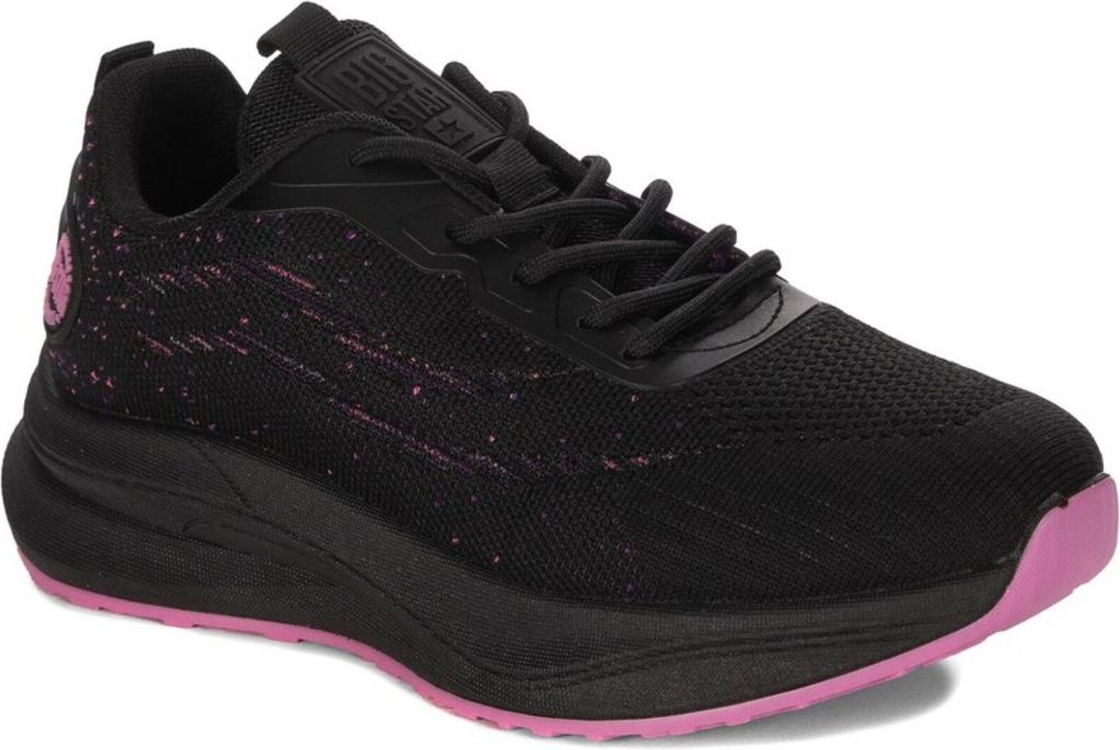 Sneakers Sportliche Schuhe Damen Auf Plattform Big Star RR274523 HI-POLY SYSTEM Schwarz 38