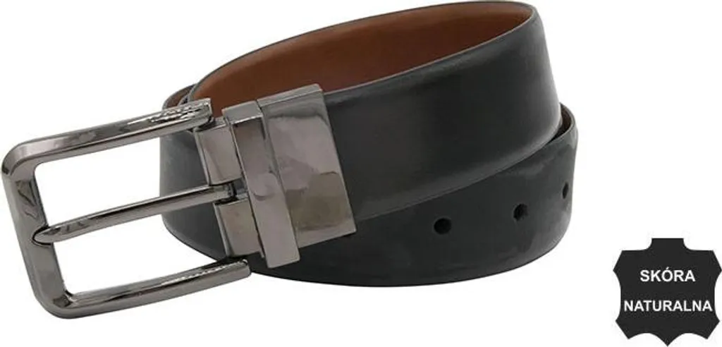 Esclusiva cintura da uomo in vero rettile nero lucido