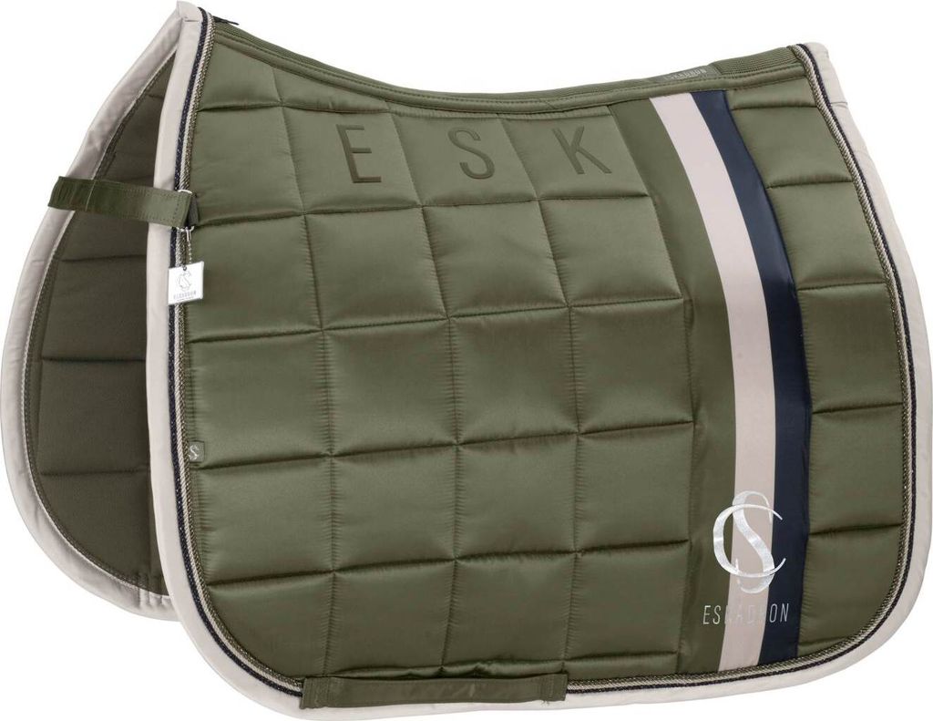 Eskadron Classic Sports Schabracke " BIG SQUARE MATTGLOSS " Form - Pony-Dressur Farbe - dusty olive