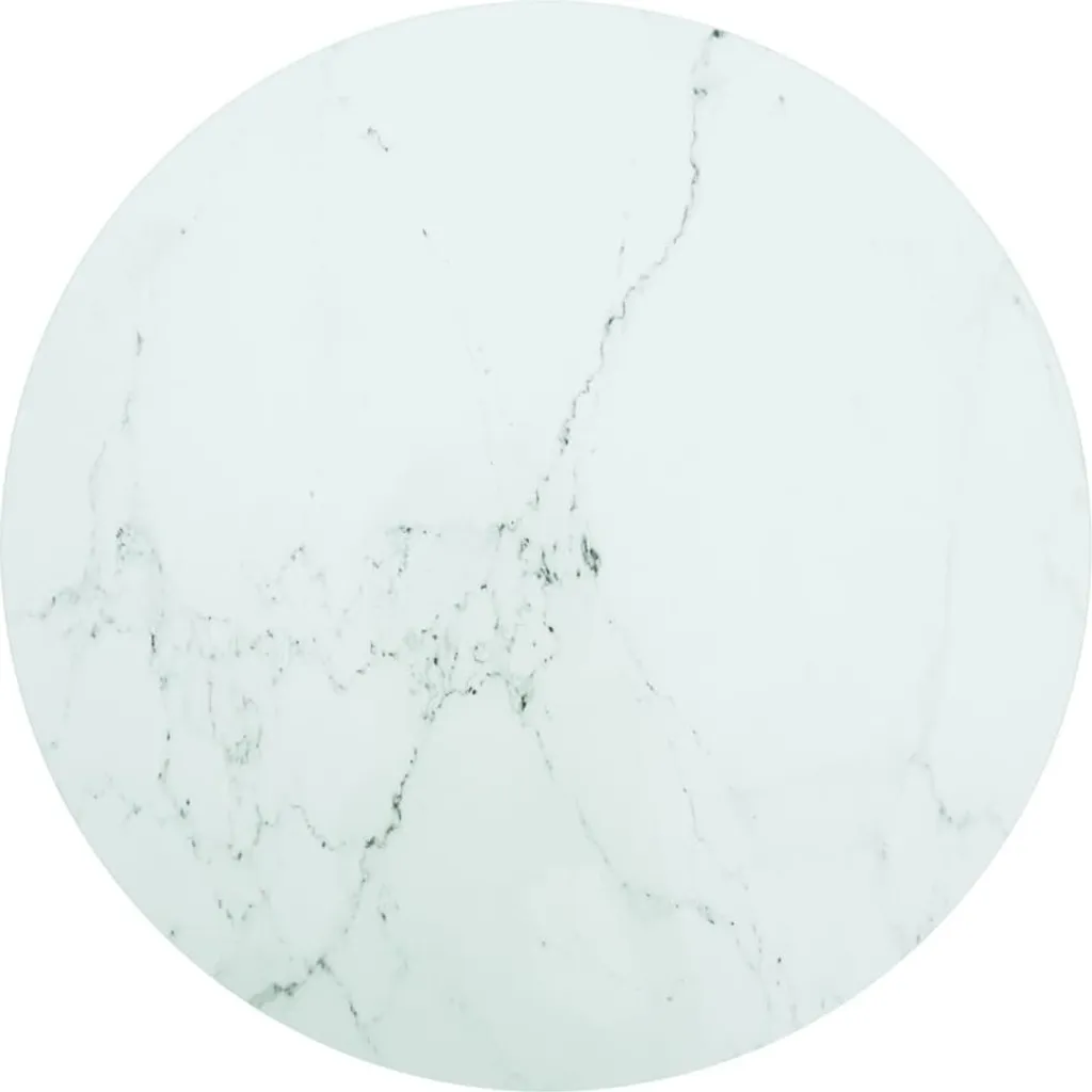 Ripiano Rotondo Vetro Marmo Bianco 70cm Spessore 8mm | Design Moderno
