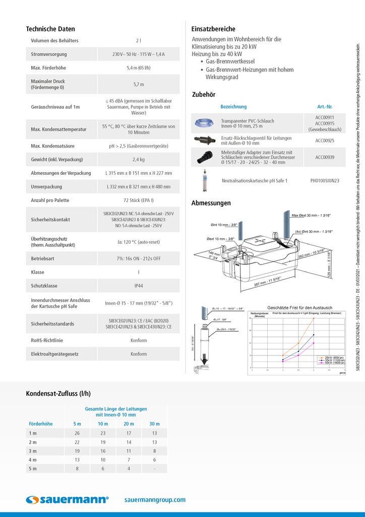 Sauermann Si-83 Pack 2 Zentrifugalpumpe mit Behälter Produktbild 